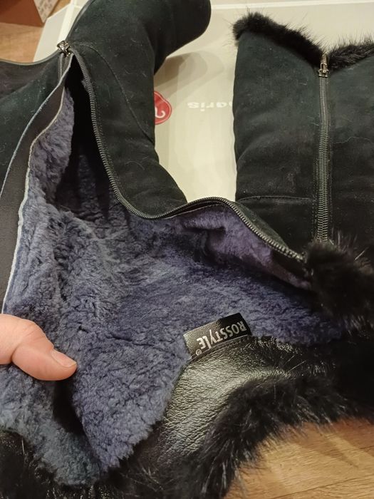 Зимові замшеві чобітки 38р