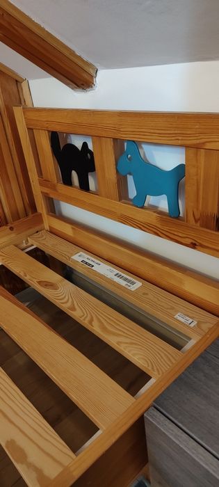 Łóżko dziecięce Ikea Kritter drewniane
