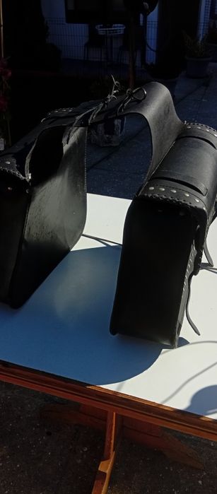 Alforges couro para moto clássica