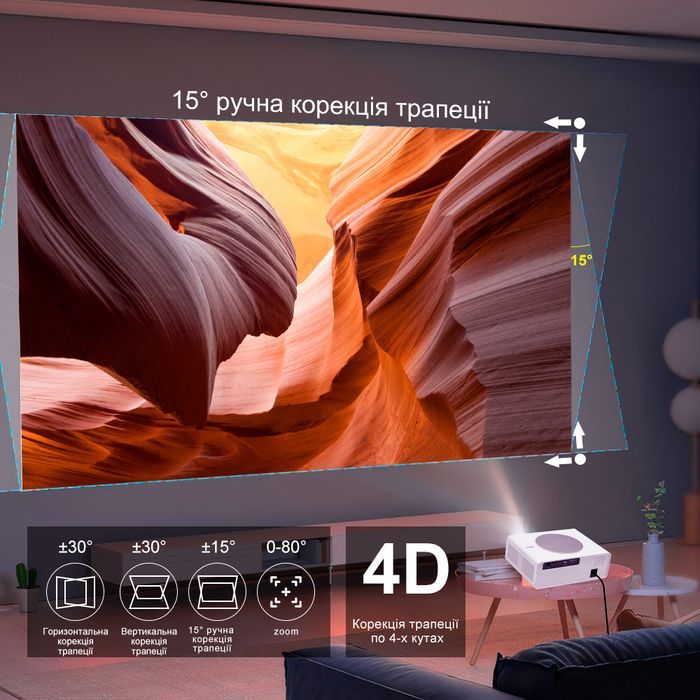 LED Full HD проектор TouYinger Q10 (android version) (*У наявності*): 9 ...