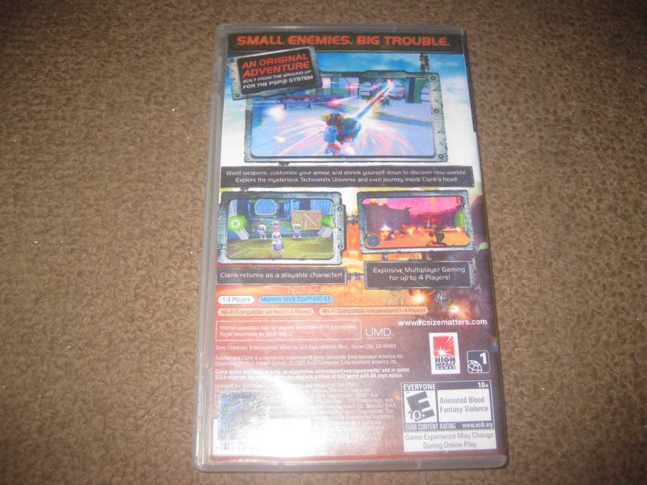 Jogo para a PSP "Ratchet & Clank: Size Matters" Completo!