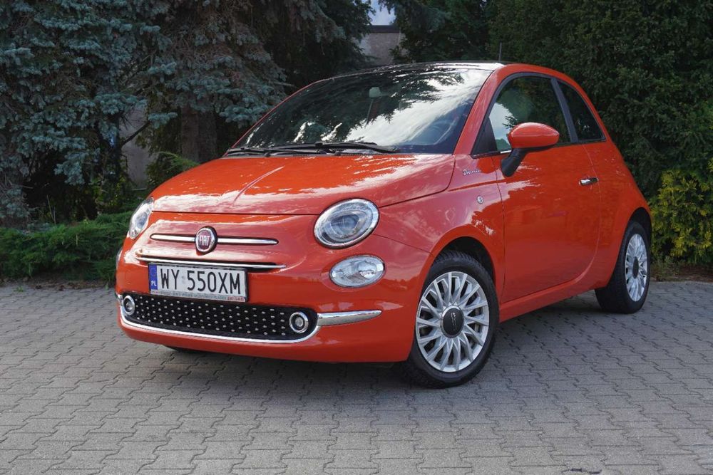 Fiat 500 Dolcevita, Mild Hybrid, Panorama, Skóry, salon PL, bezwypadek, fv23