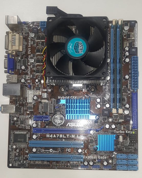 Продаю комплектasus m4a78lt-m le phenom ii X4 955 и 16 ГБ DDR3 1333 МГ