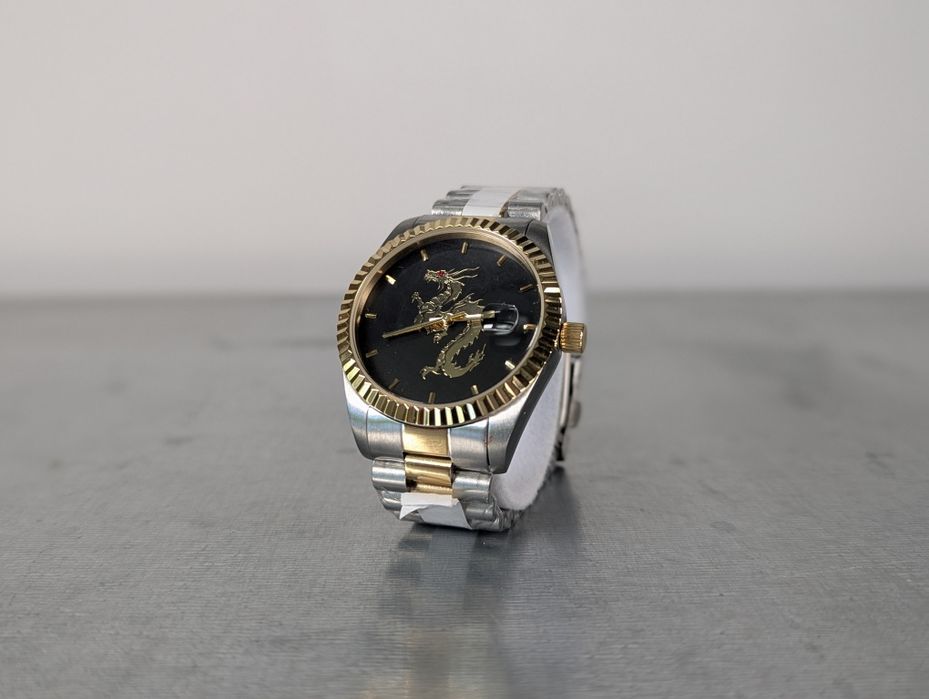 Smok zegarek two tone pozłacany męski Spirit of the Dragon Chiny