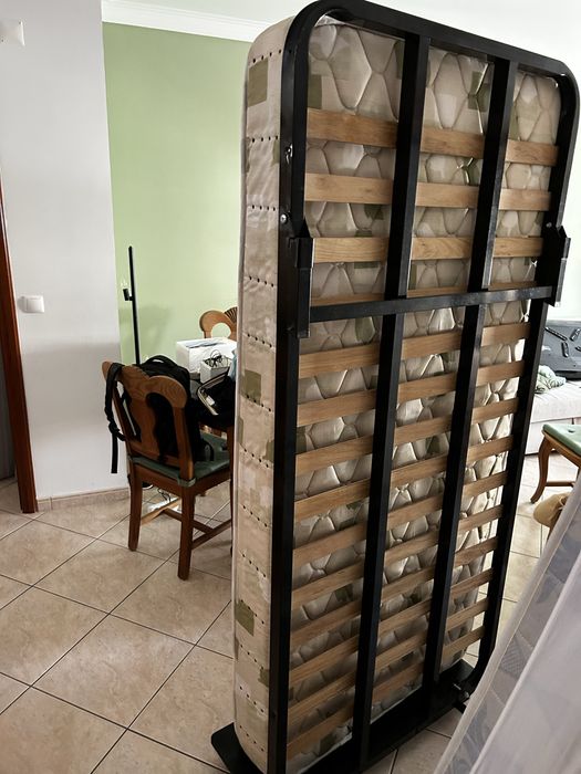 Cama de solteiro portatil com colchao