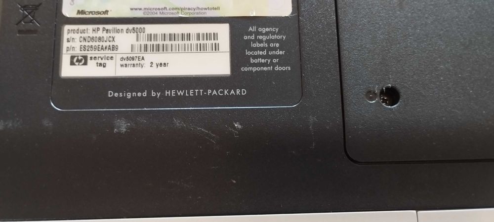 Portáteis HP para peças