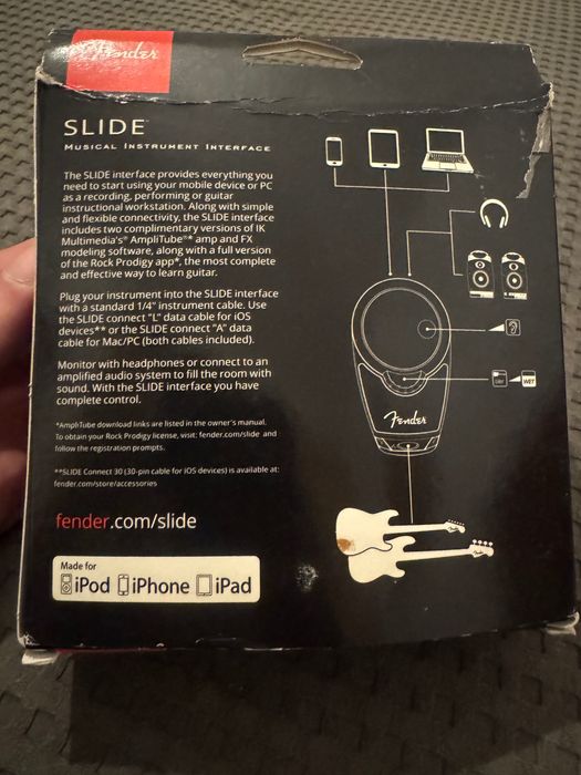 Interface de Áudio Fender Slide – USB (Guitarra/Baixo)