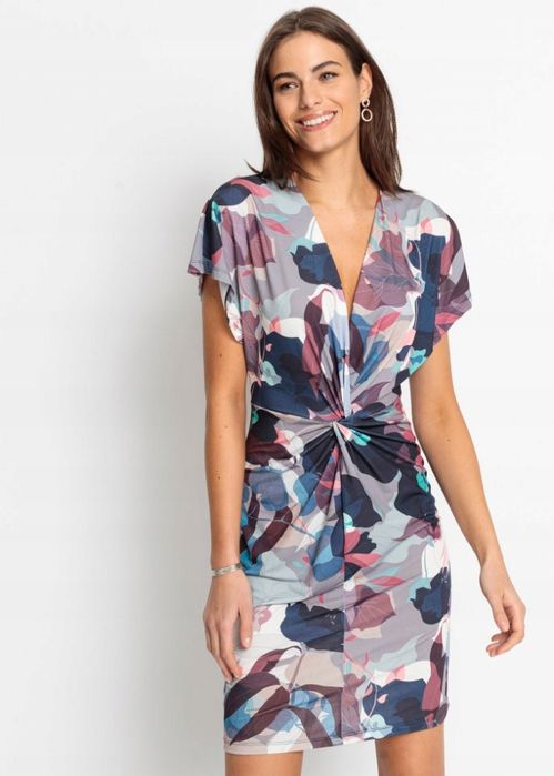B.P.C sukienka z nadrukiem marszczenia 44/46.