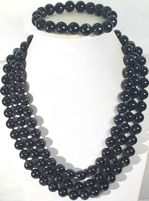 Colar e pulseira Turmalina Negra Natural