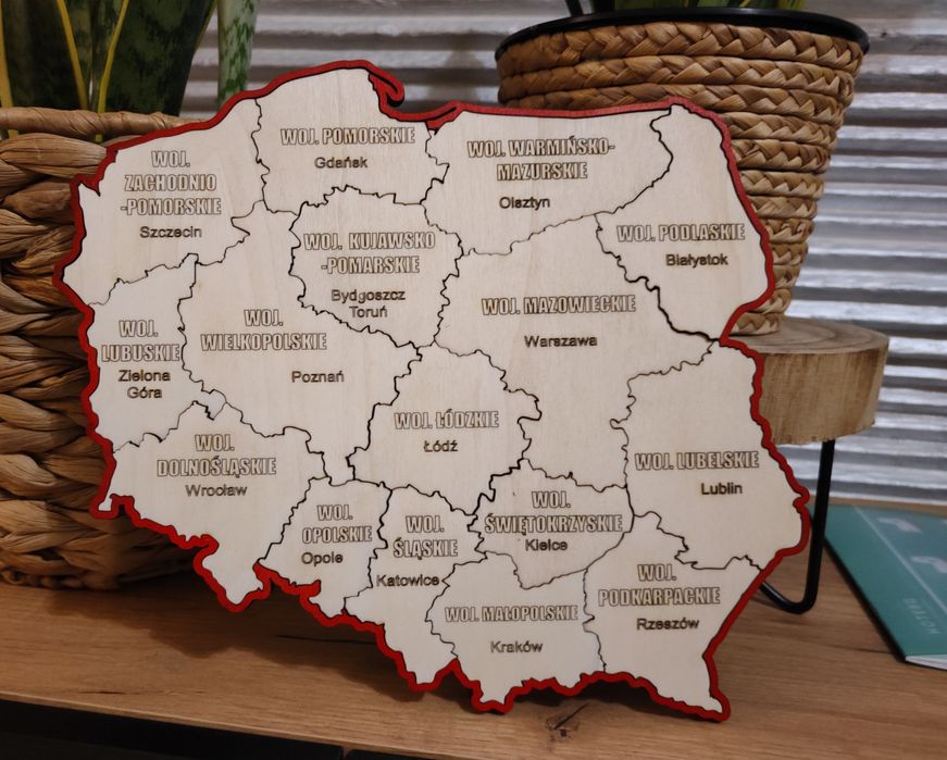 Mapa Polski puzzle