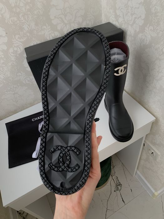 Гумові чоботи Chanel резиновые сапоги шанель chanel люкс