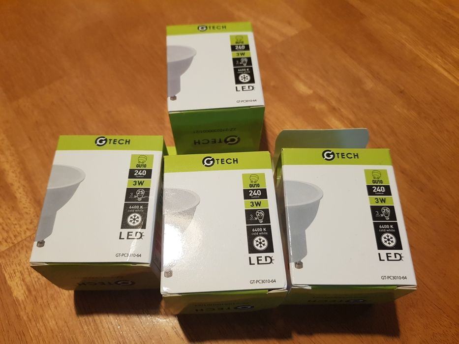 Żarówki LED, 4NOWE, 250 lumenów, zimny biały + gratis 3 żarówki