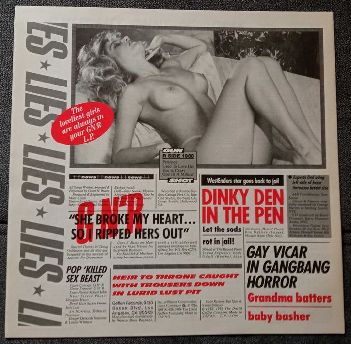 Guns N' Roses GN'R Lies winyl 1press 1988 Japan Obi Mega rzadki!
