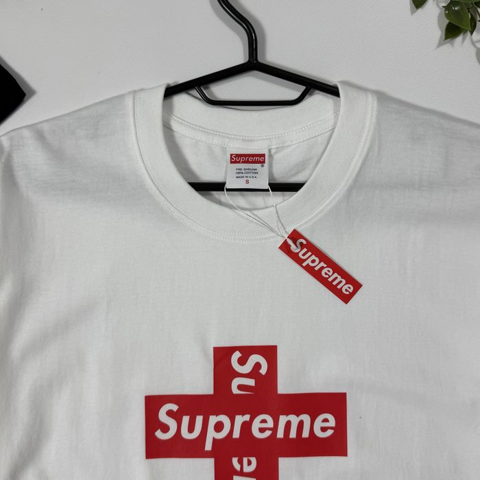 Футболка Supreme Cross Box Logo Tee S-XL тішка супрім суприм хрест лого