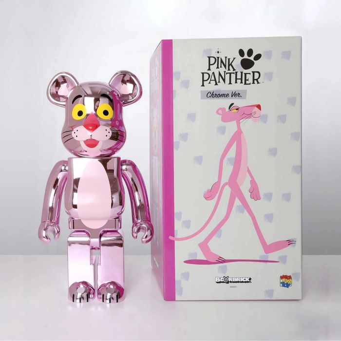 Medicom Toy Bearbrick x Pink Panther Chrome Version 1000%