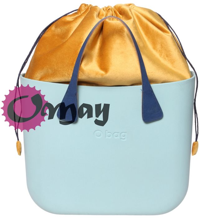 Granatowy organizer do OBAG STANDARD worek welur camello komin OMAY