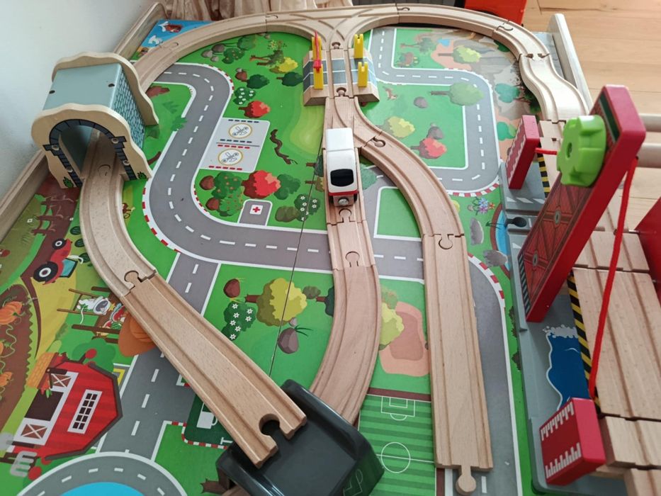 Kolejka drewniana stół kinderkraft