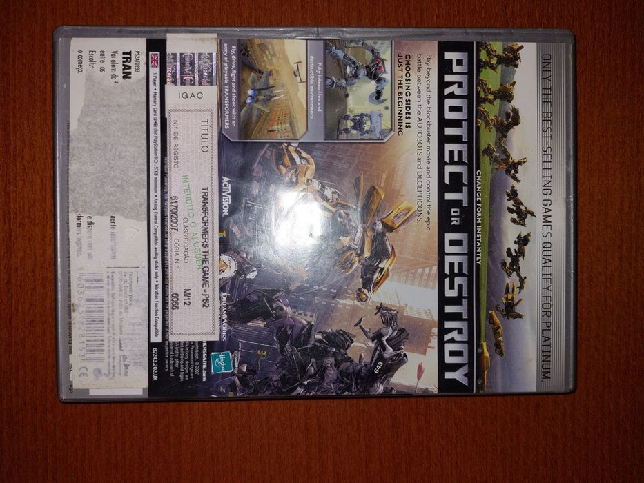 PS2 Game (PlayStation 2) Transformers - The Game (Opt. Condition)64750575300610121