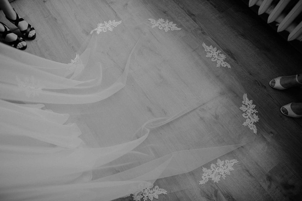 Romantyczna suknia ślubna Koletta Sand, rozmiar 36