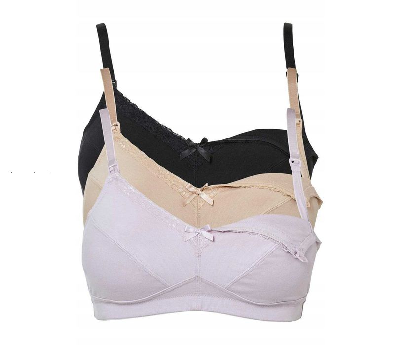 6) Beżowy biustonosz do karmienia 100 C + drugi gratis