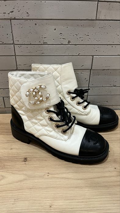 Botki CHANEL 37 skórzane