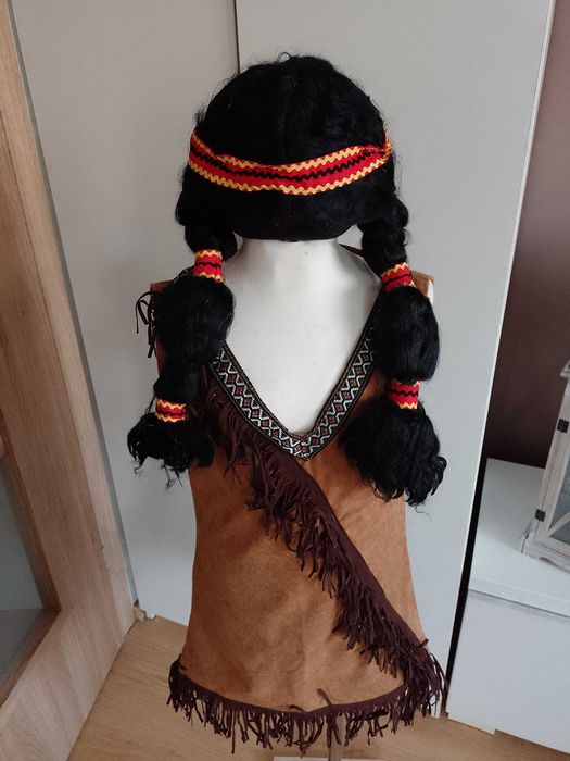 NOWY strój karnawałowy INDIANKA INDIANKI POCAHONTAS kostium 128/134 (6