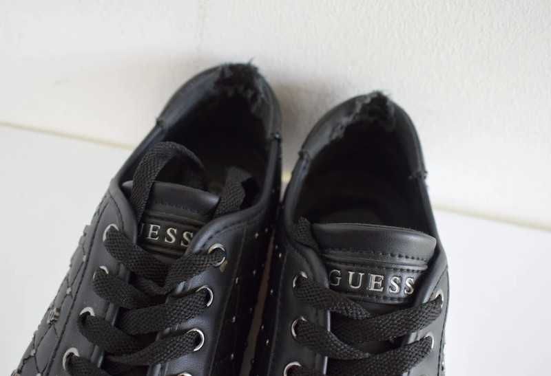 Guess czarne buty trampki sneakersy 37 pikowane