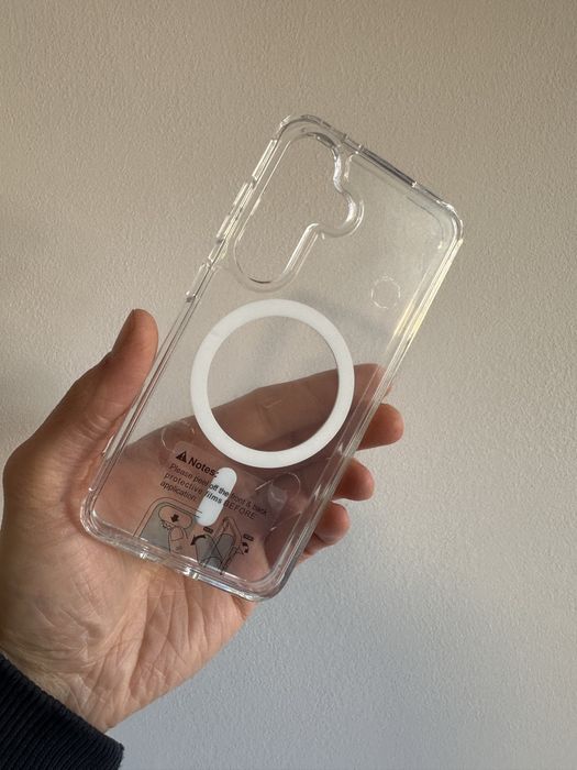 Etui Plecki przeźroczyste z MagSafe + SZKŁO do SAMSUNG GALAXY S24