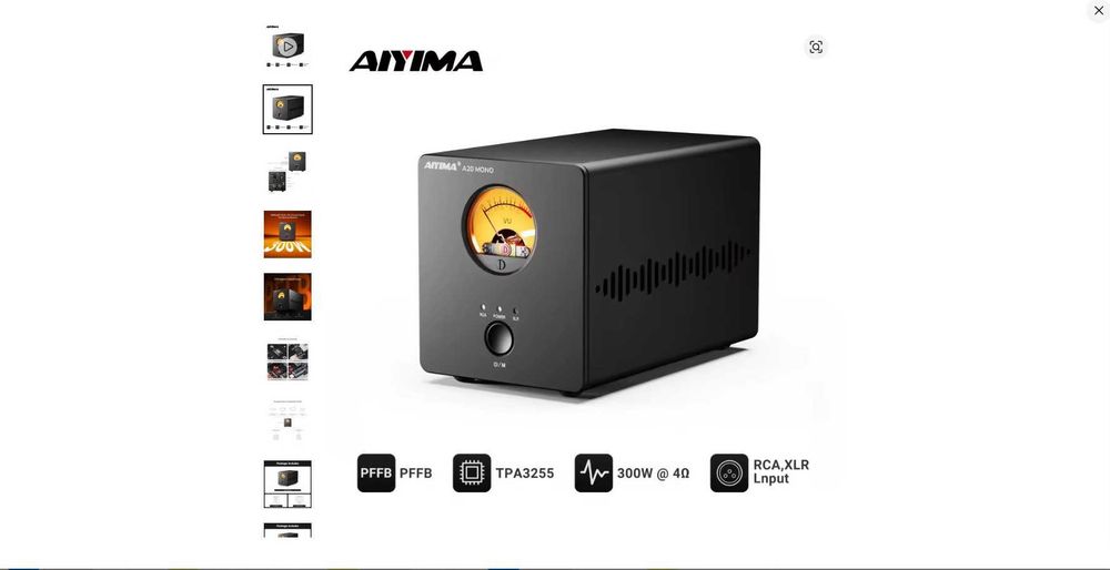 Усилитель (2026г) AIYIMA A20 MONO PFFB TPA3255