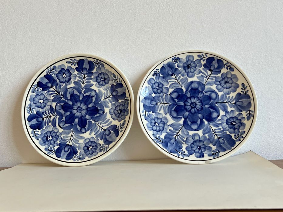 Stare talerze fajans Koło vintage x2