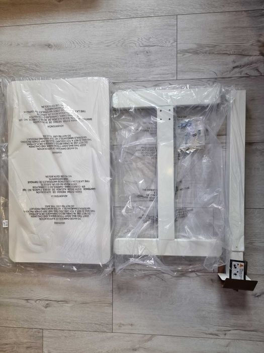 Biurko Stojące Regulowane 40x70 cm Białe Mobilne