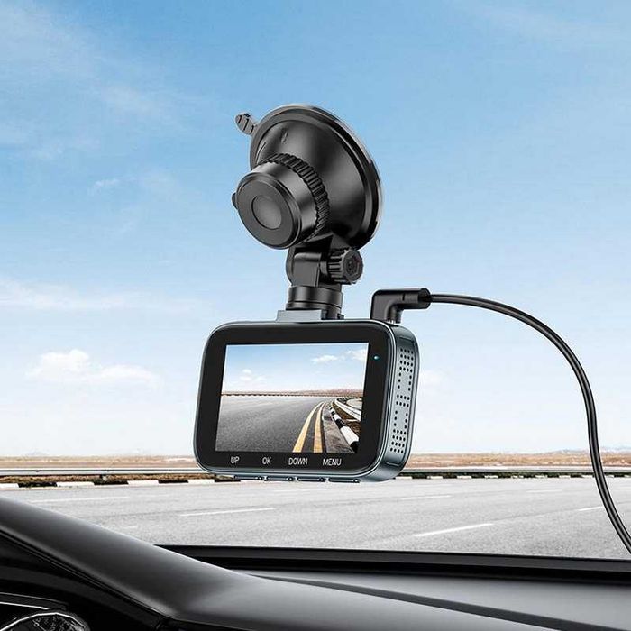 Компактний автомобільний відеореєстратор HOCO DV5 Full HD 1080p 3.0" IPS, 140°