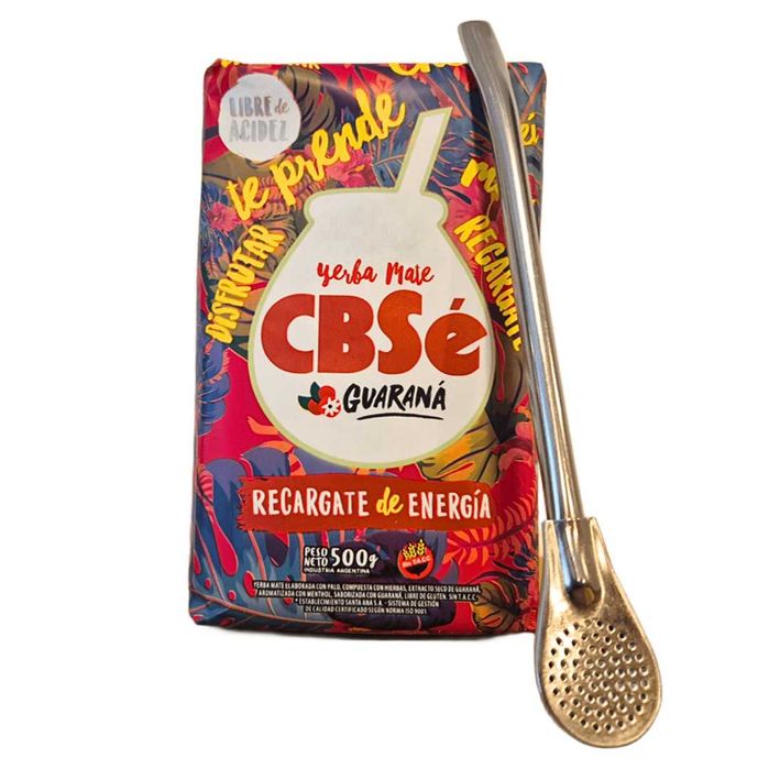 Zestaw startowy Yerba Mate CBSe Guarana 500g + bombilla