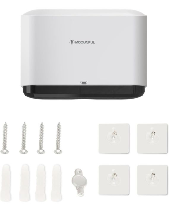 Pojemnik dozownik podajnik ręczniki papierowe biały Modunful