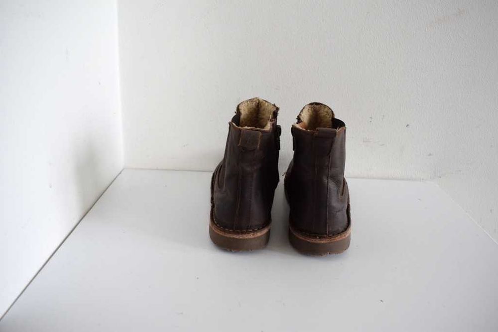 Kmins Mastin buty skórzane botki brązowe ocieplane  32