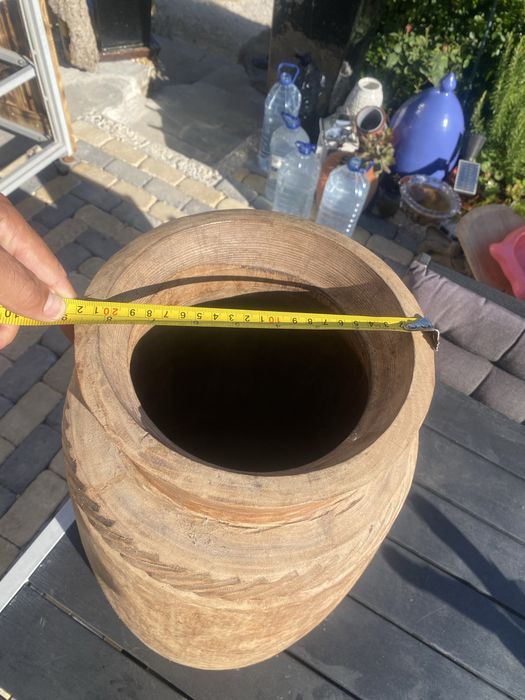 Vaso de madeira