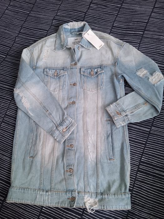 Женский джинсовый удлиненный пиджак Crpopp Denim Collection  Размер: S