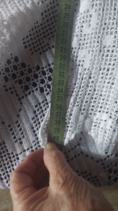 Toalha de renda feita à mão