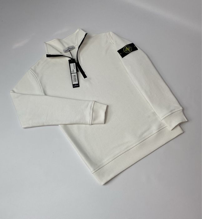 Чорна кофта Стон Айленд Зіп світшот Stone Island Свитшот Стонік SI