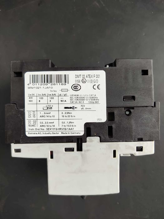 Wyłączniki silnikowe 3RV1021-1EA10 7-10A SIEMENS
