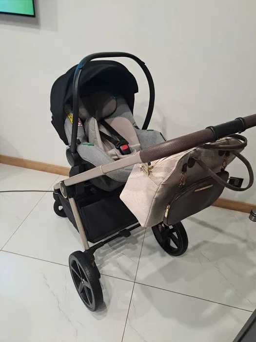 Venicci upline Stone beige + Avionaut pixel pro 2.0 baza Nowy kosz ,daszek ,pałąk