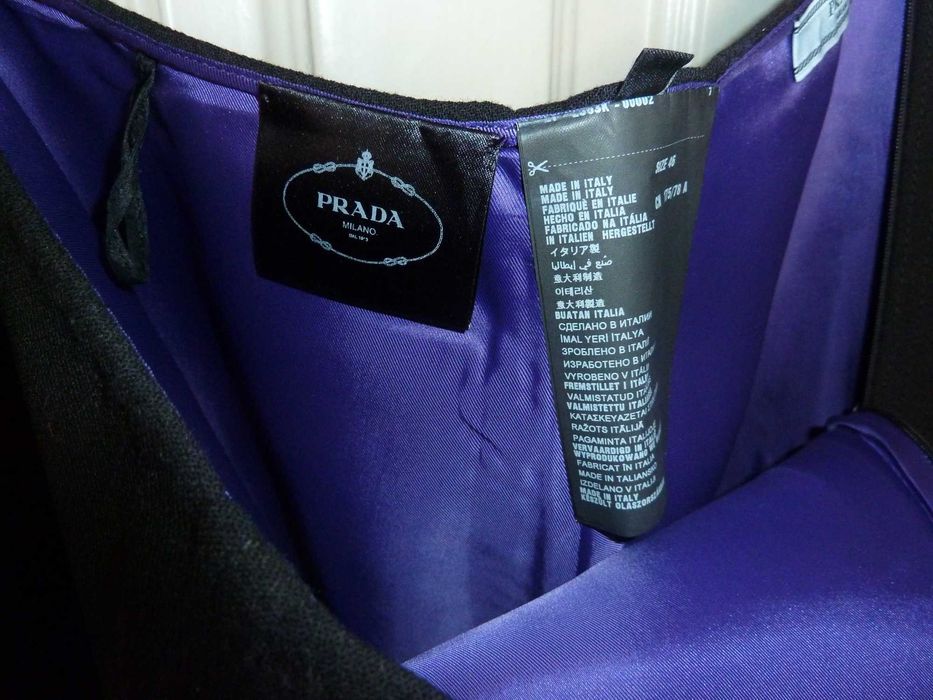 Saia nova italiana lã preta Prada 46 IT / 40 PT - SALDO