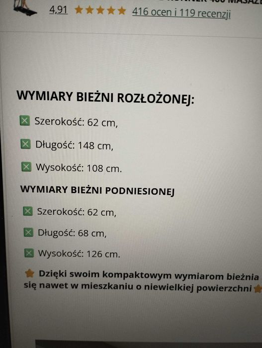 Bieżnia elektryczna domowa