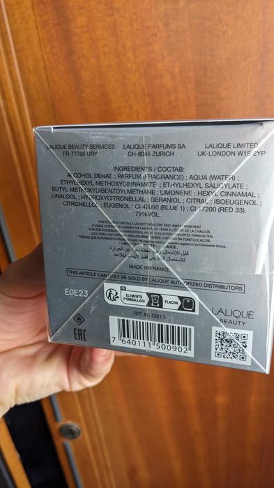 [100ml] Lalique Encre Noire Sport France