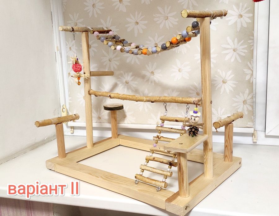 Стенд для папуг, присада, ігрова площадка