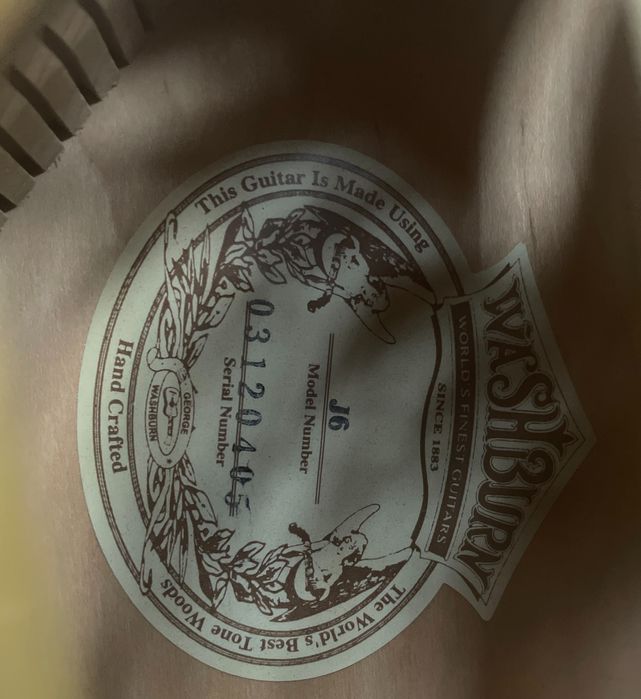 Gitara hollow body Washburn j6 Wes Montgomery korea 2003.