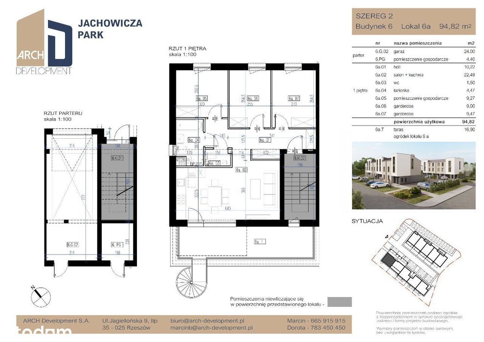 JACHOWICZA PARK Mieszkanie 66,42 m2 - 4 pokoje TOP LOKALIZACJA