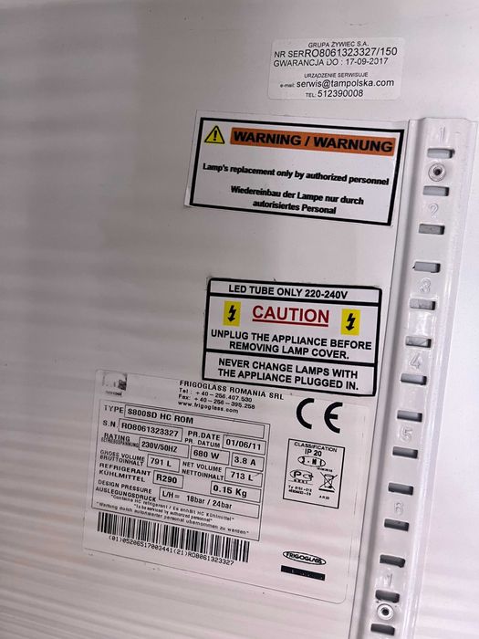 Frigoglass S800SD HC ROM Lodówka