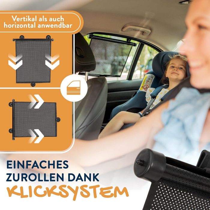 Roleta przeciwsłoneczna do samochodu rozsuwana dla dzieci