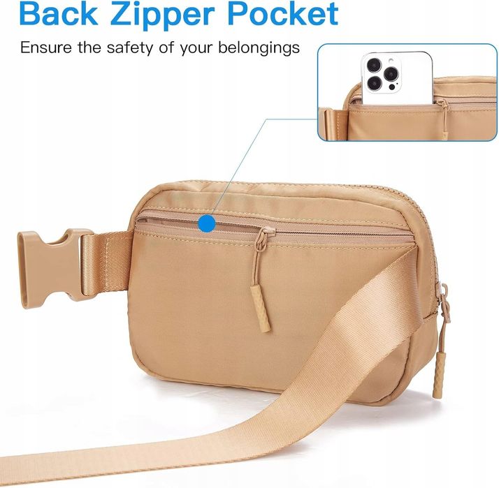 Saszetka Damska Torba Biodrowa Dla Kobiet Brązowa